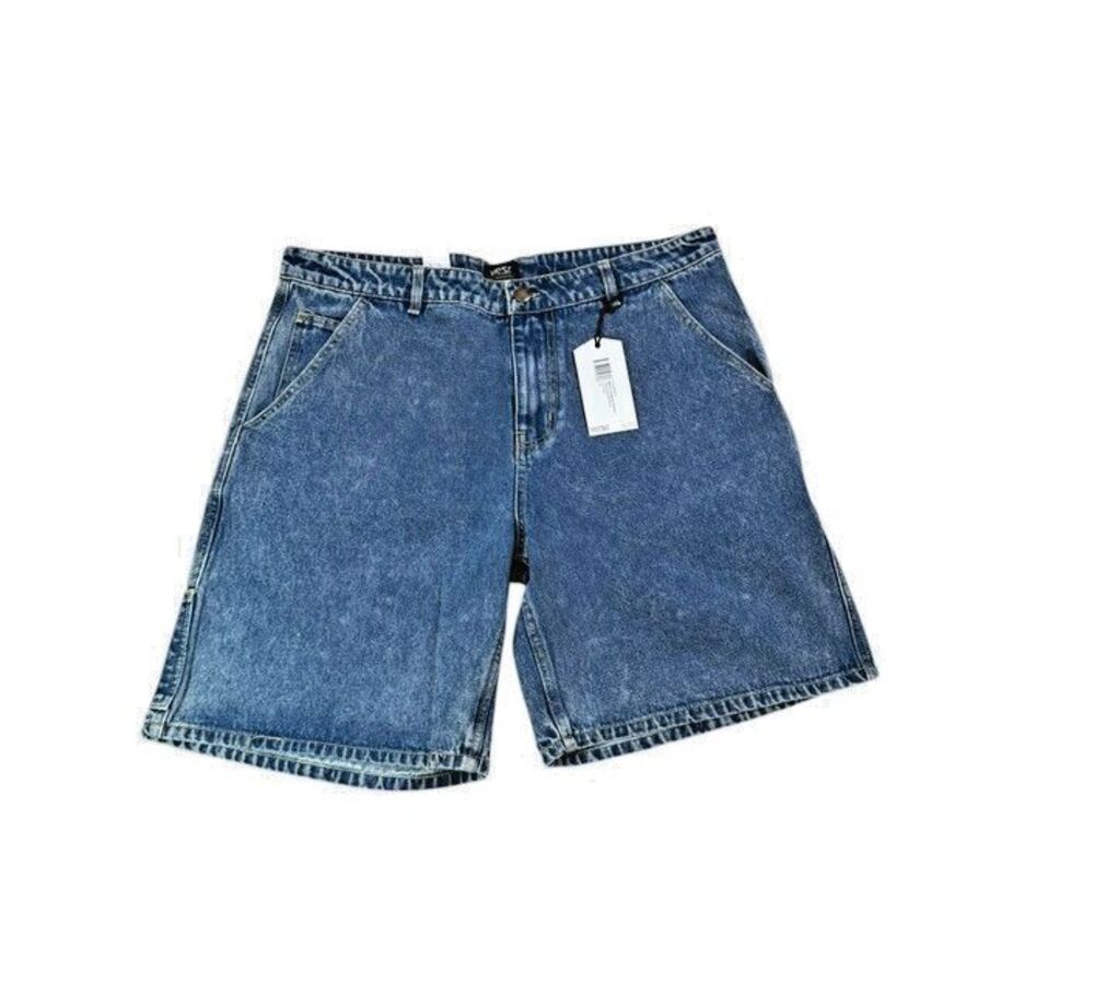 WeSC Denim Carpenter Shorts Mens Size 34 (36 Actual) Carpenter Pocket Jorts Jean